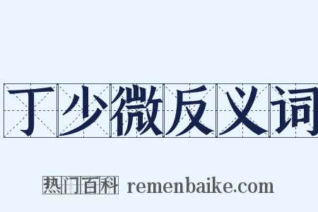 丁少微反义词是什么意思的图片